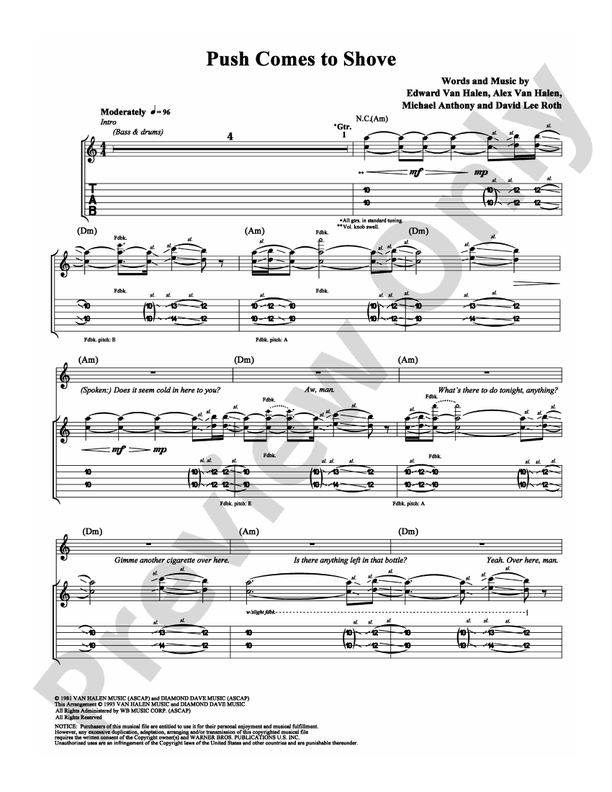 Push Comes to Shove - Guitar TAB (Digital Download)
