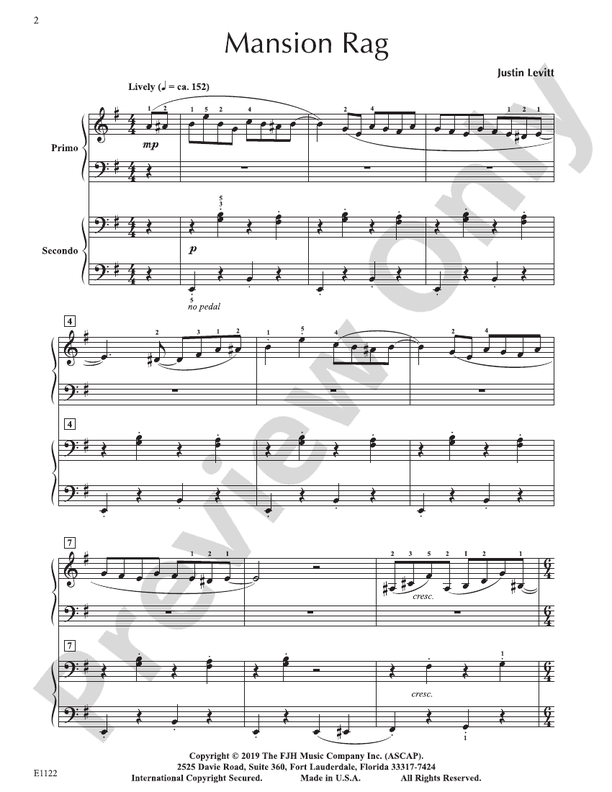 Mansion Rag - Piano (Digital Download)