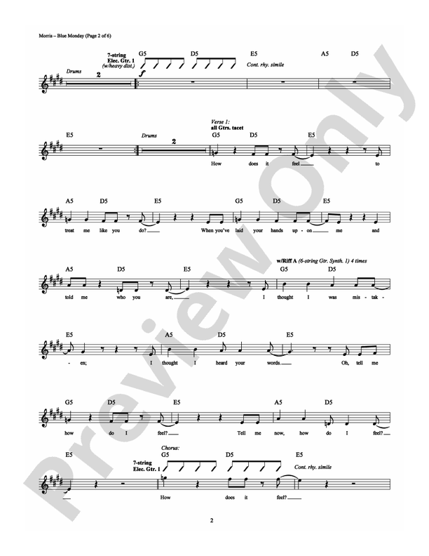 Blue Monday - Guitar TAB (Digital Download)
