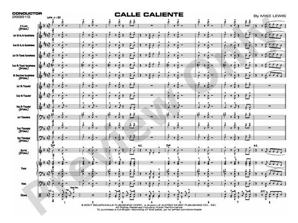 Calle Caliente - Jazz Ensemble Conductor Score & Parts (Digital Download)