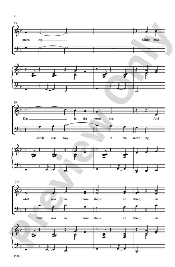 I Saw Three Ships – 3-Part Mixed Choral Octavo - Digital Sheet Music Download (Digital Download)