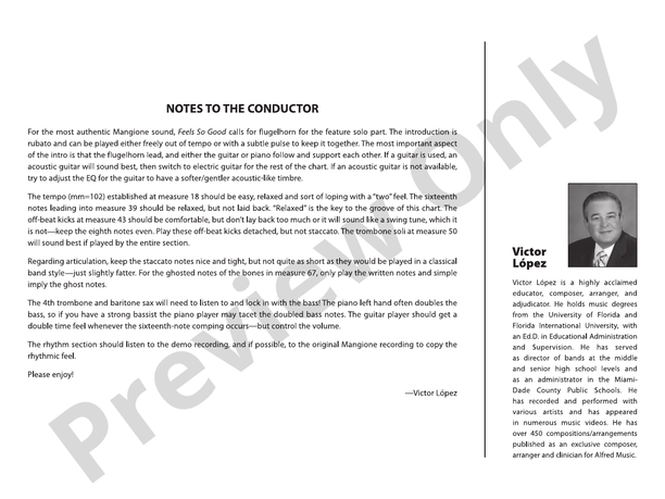 Feels So Good (Arr. Victor Lopez) – Jazz Ensemble Conductor Score & Parts (Digital Download)