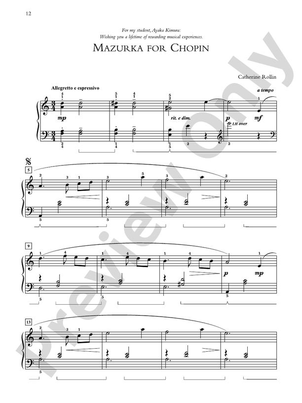 Mazurka for Chopin - Piano Solo (Digital Download)