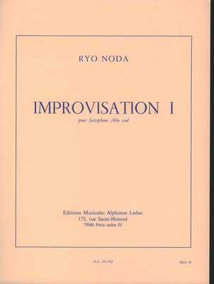 Noda - Improvisation I - Alto Saxophone Solo Leduc AL25192