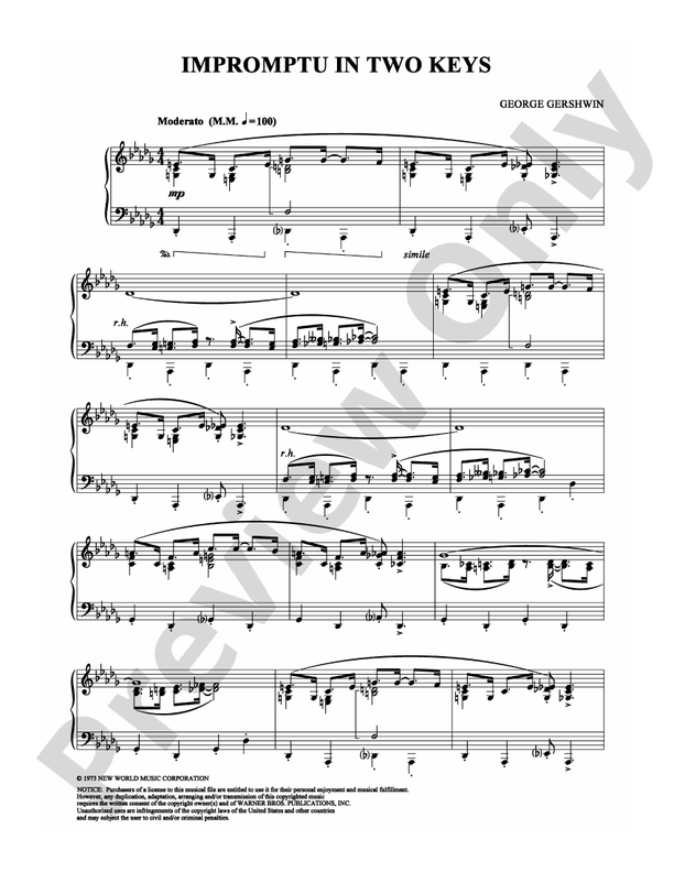 Impromptu in Two Keys - Piano (Digital Download)