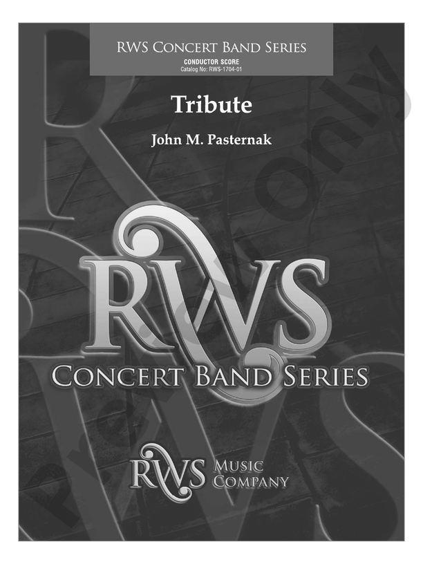 Tribute - Concert Band Conductor Score & Parts (Digital Download)
