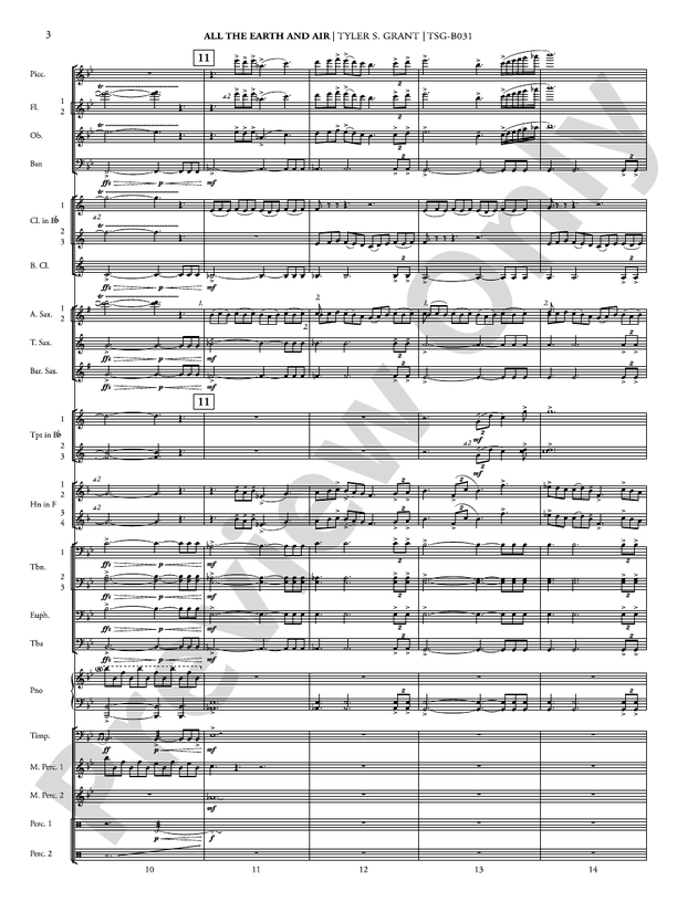 All the Earth and Air - Concert Band Conductor Score & Parts (Digital Download)