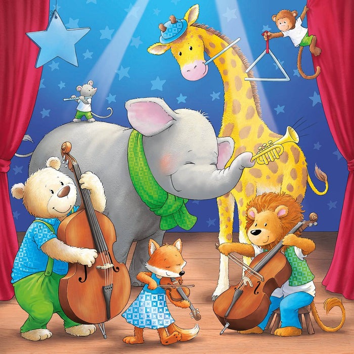 Ravensburger 'The Animal Concerts' 3 x 49 Piece Music Themed Childrens Puzzles