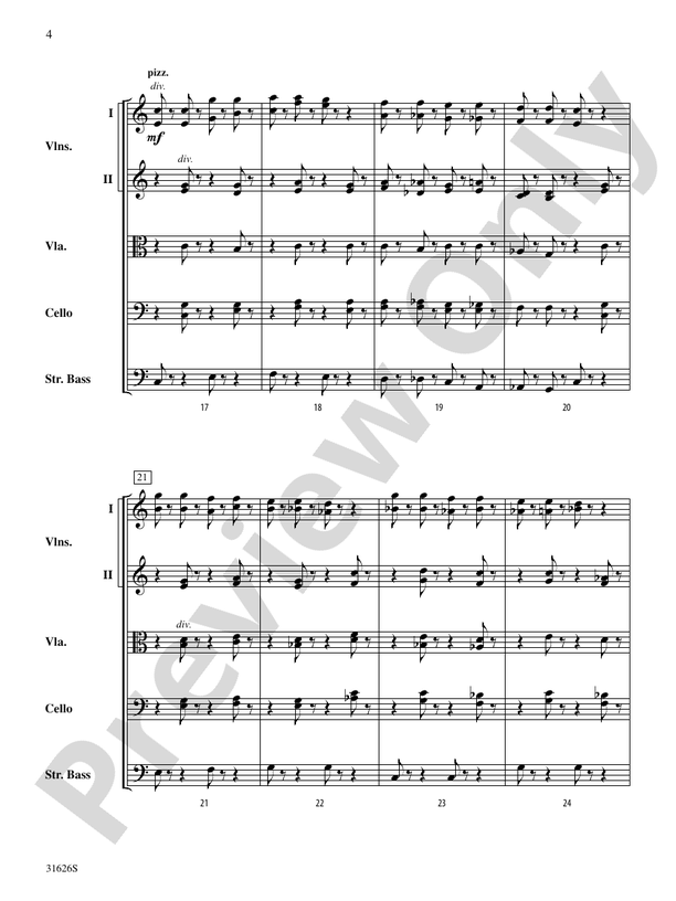 Variable Stars – String Orchestra Conductor Score & Parts (Digital Download)