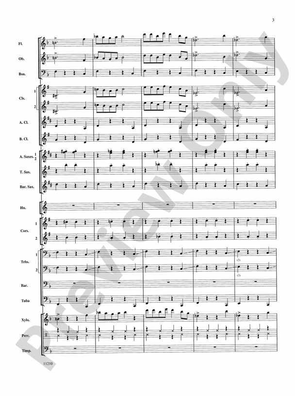 Plaza Park Escapades - Concert Band Conductor Score & Parts (Digital Download)