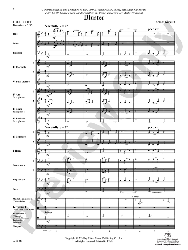 Bluster - Concert Band Conductor Score & Parts (Digital Download)