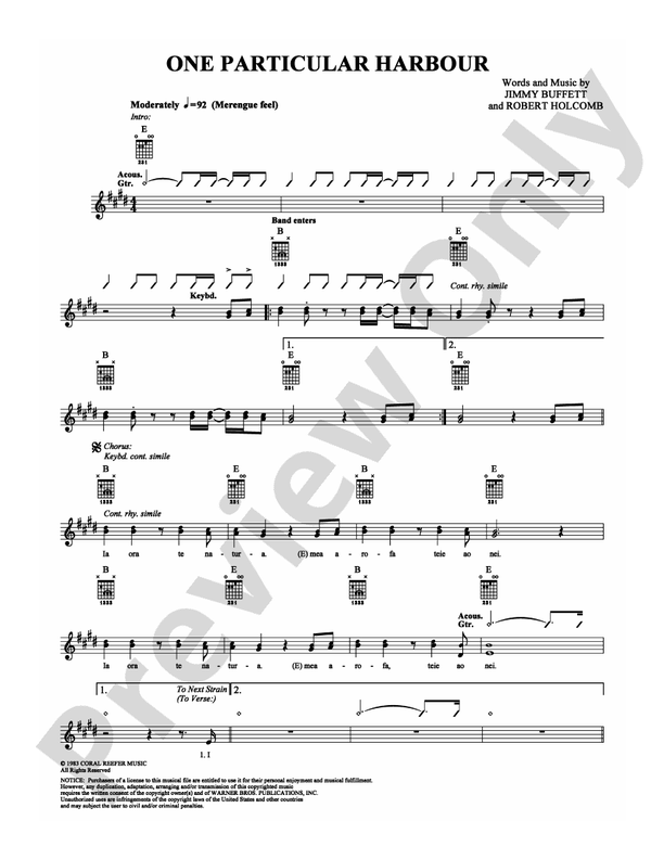 One Particular Harbour - Guitar TAB (Digital Download)