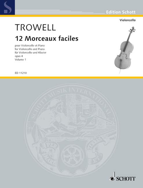 12 Morceaux Faciles Op 4 Book 1 Cello/Piano