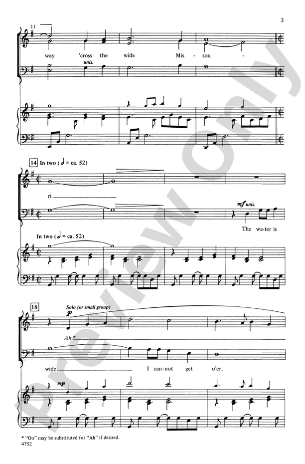 Cross the Wide Missouri - SATB Choral Octavo (Digital Download)