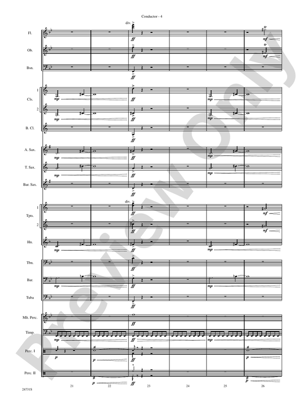 Eternal Peaks - Concert Band Conductor Score & Parts (Digital Download)