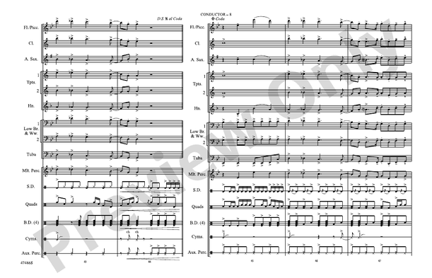 Pressure – Marching Band Conductor Score & Parts (Digital Download)