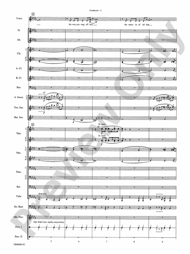 They Can't Take That Away from Me - Concert Band Conductor Score & Parts (Digital Download)