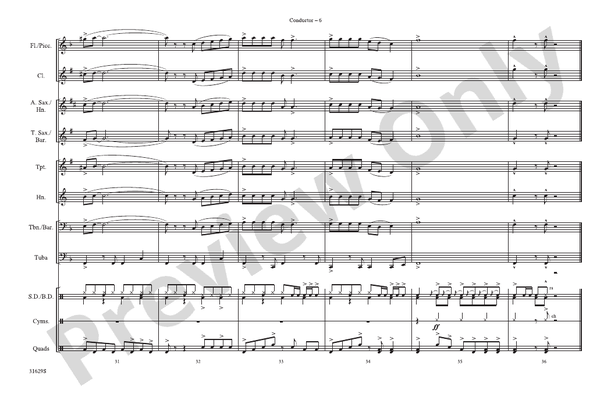 Honky Tonk Women (Arr. Jerry Burns) – Marching Band Conductor Score & Parts (Digital Download)