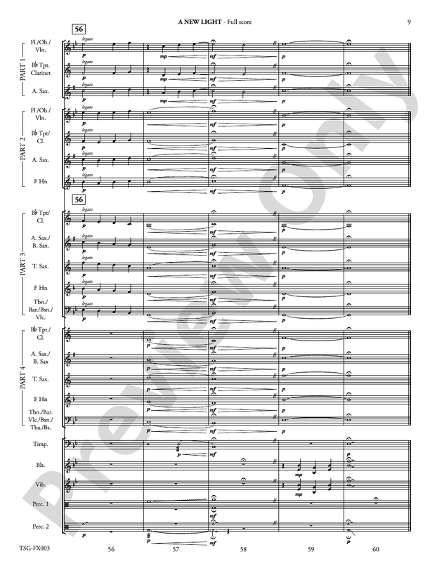 A New Light (Flexible Arrangement) - Concert Band Conductor Score & Parts (Digital Download)