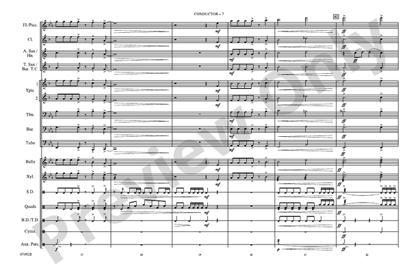 Shallow – Marching Band Conductor Score & Parts (Digital Download)