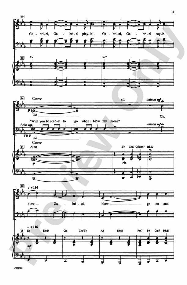 Blow, Gabriel, Blow – SATB Choral Octavo (Digital Download)