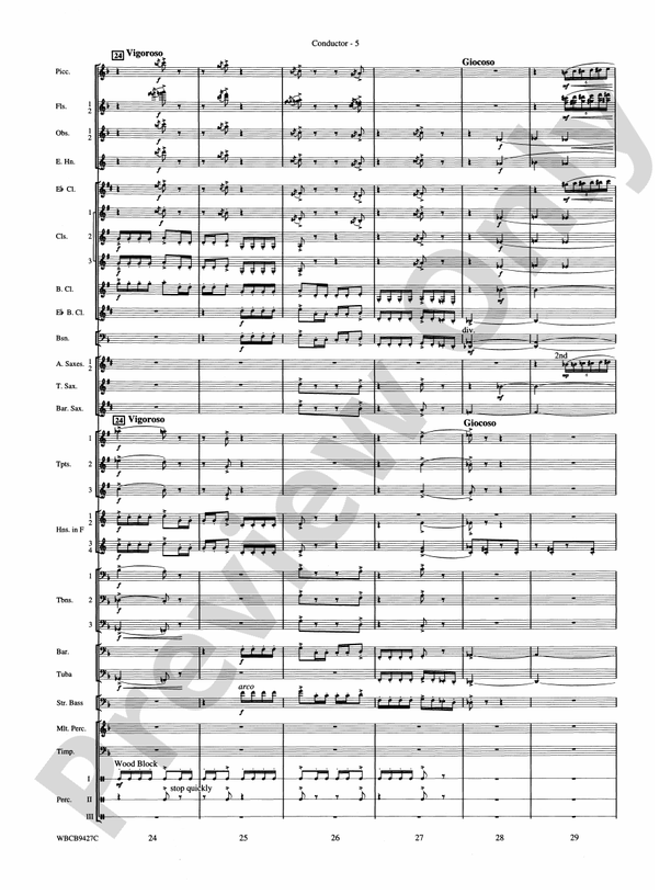 An American in Paris - Concert Band Conductor Score & Parts (Digital Download)