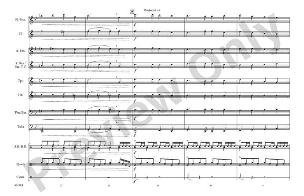 From Sea to Shining Sea – Marching Band Conductor Score & Parts (Digital Download)
