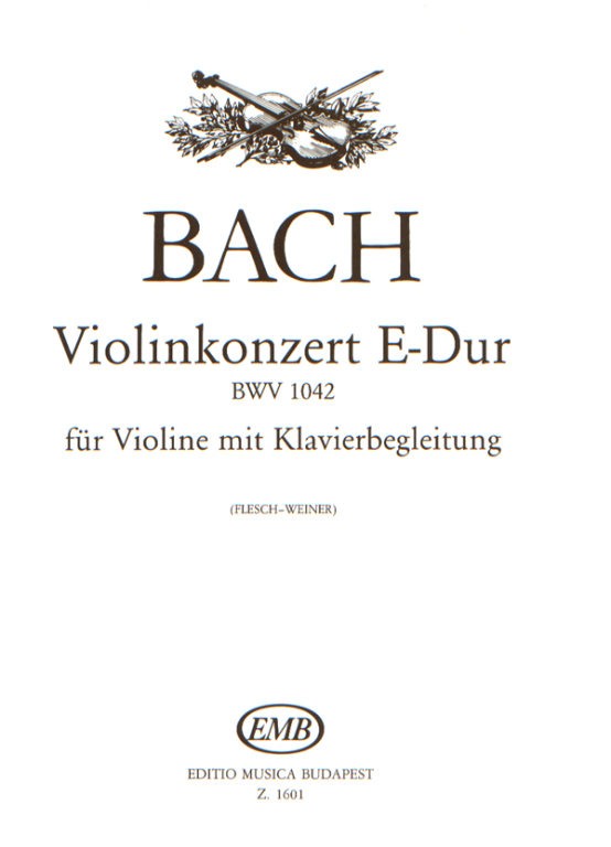 Bach - Concerto #2 in Emaj - Violin/Piano Accompaniment edited by Flesch EMB Z1601