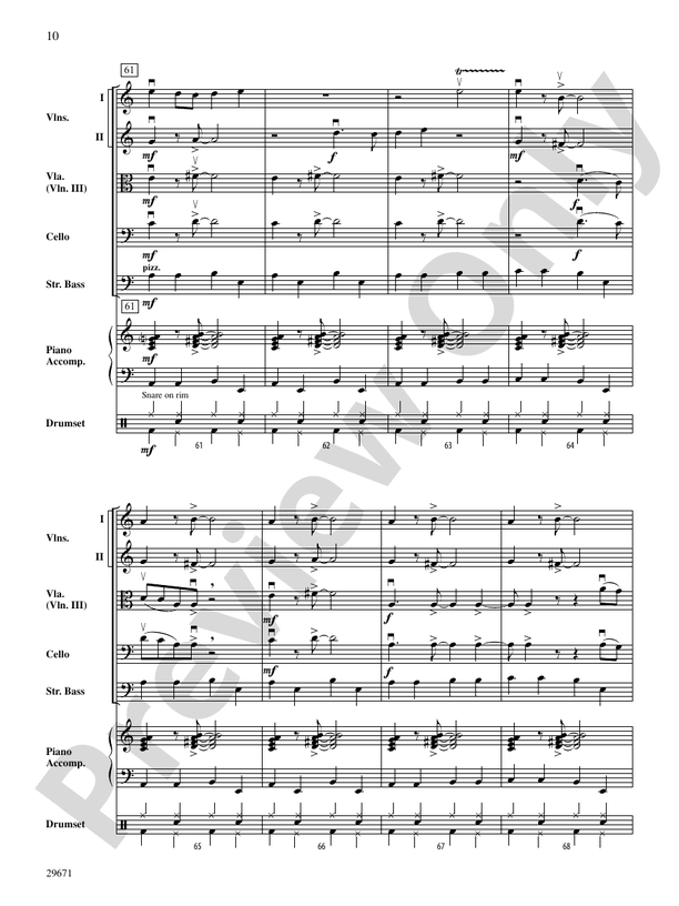 Moondance - String Orchestra Conductor Score & Parts (Digital Download)