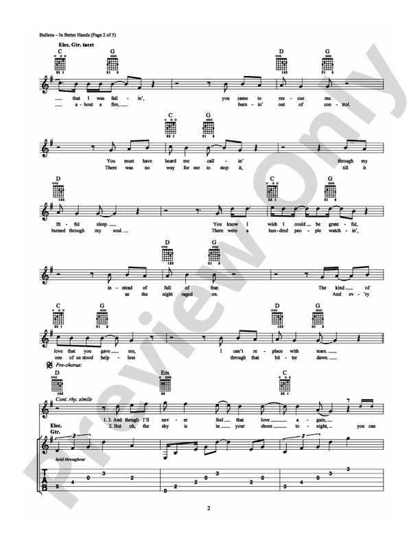 In Better Hands - Guitar TAB (Digital Download)