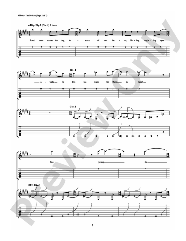 I'm Broken - Easy Guitar (Digital Download)