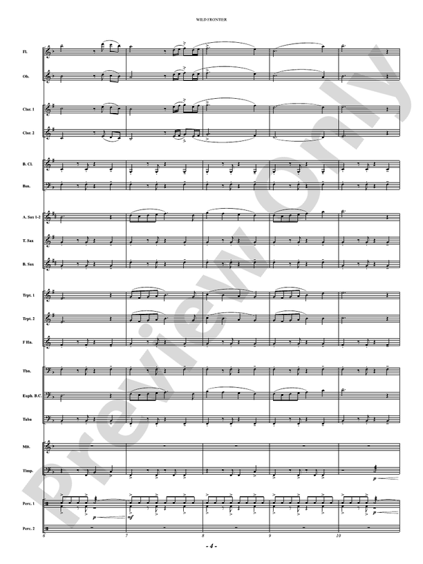 Wild Frontier - Concert Band Conductor Score & Parts(Digital Download)