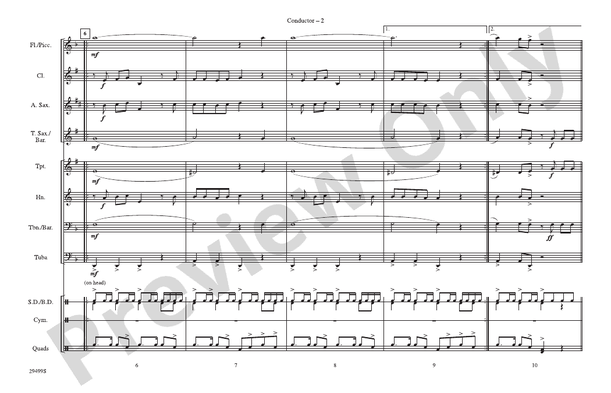 The Cup of Life – Marching Band Conductor Score & Parts (Digital Download)