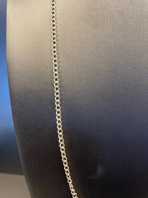 Silver Necklace with a Link Chain.