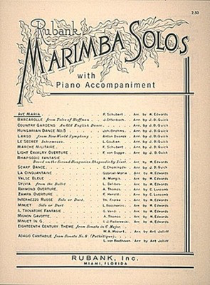 Ave Maria - Marimba Solo with Piano - Grade 3 - Franz Schubert - Marimba M. Edwards Rubank Publications