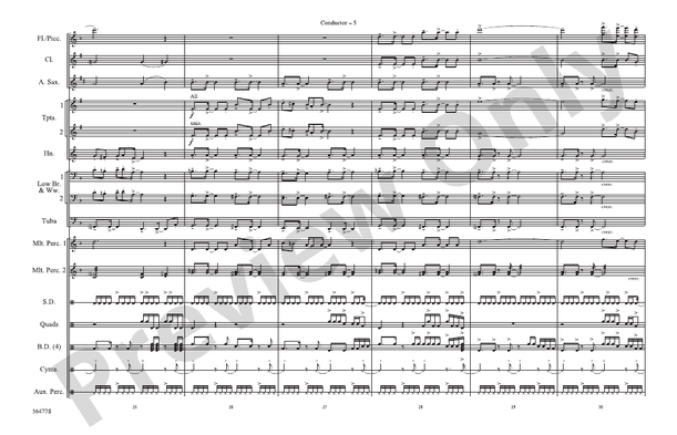 The Wizard of Oz Meets The Wiz, Part 2 – Marching Band Conductor Score & Parts (Digital Download)