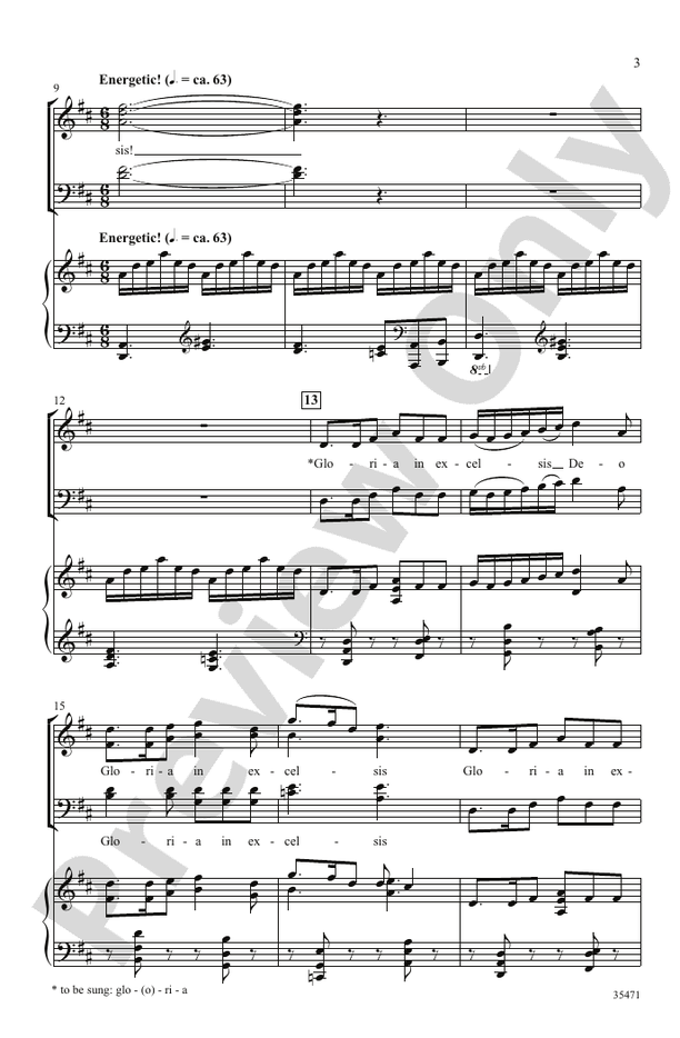 Gloria - John Leavitt – SATB Choral Octavo (Digital Download)