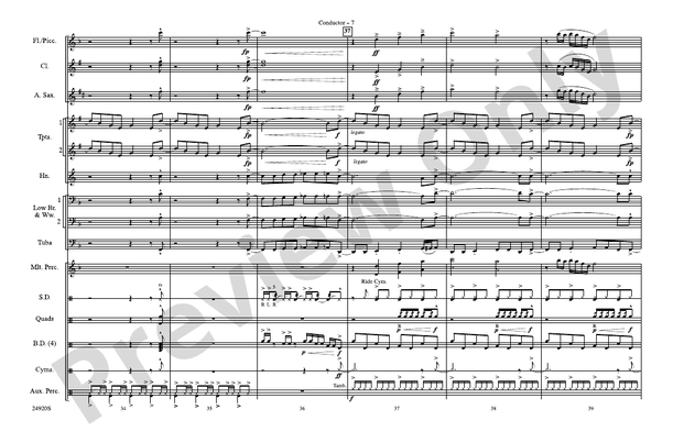 Do Ya Think I'm Sexy? – Marching Band Conductor Score & Parts (Digital Download)