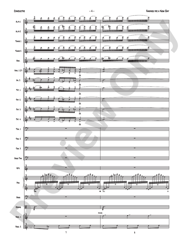 Fanfare for a New Day - Jazz Ensemble Conductor Score & Parts(Digital Download)