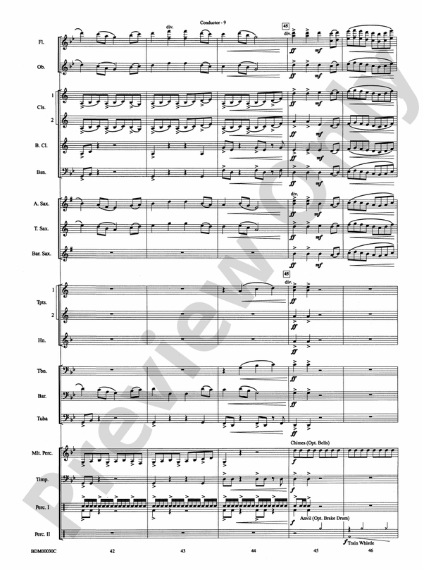 The Great Locomotive Chase - Concert Band Conductor Score & Parts (Digital Download)