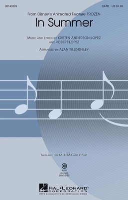In Summer - from Frozen - Kristen Anderson-Lopez|Robert Lopez - 2-Part Alan Billingsley Hal Leonard