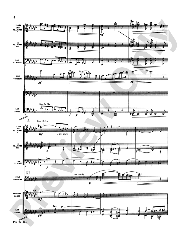 Morceau Symphonique (Trombone Solo and Band) - Concert Band Conductor Score & Parts (Digital Download)