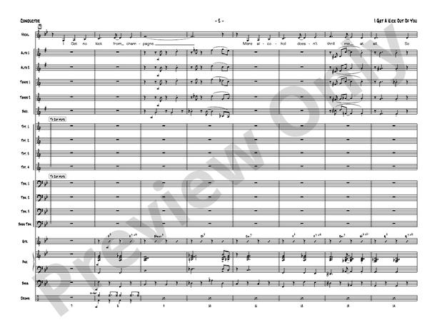 I Get a Kick Out of You (Grade 3.5) - Jazz Ensemble Conductor Score & Parts(Digital Download)