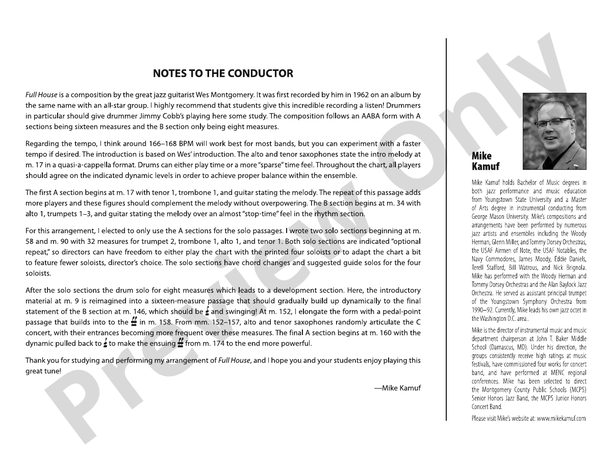 Full House – Jazz Ensemble Conductor Score & Parts (Digital Download)