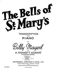 The Bells Of St Mary's - Piano Solo (Digital Download)