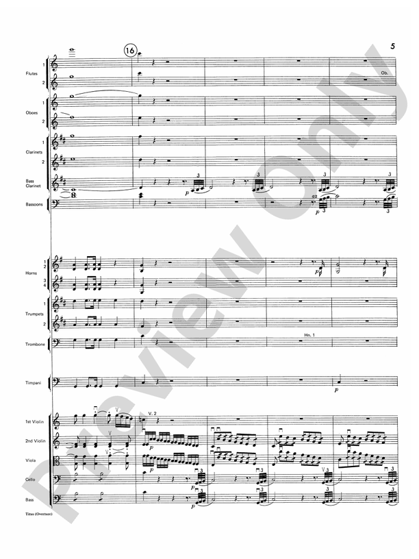Titus Overture – Full Orchestra Conductor Score & Parts (Digital Download)