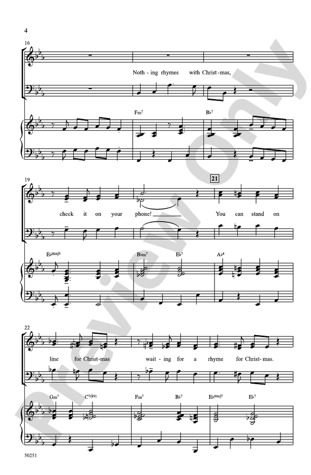 Nothing Rhymes with Christmas - SAB Choral Octavo (Digital Download)