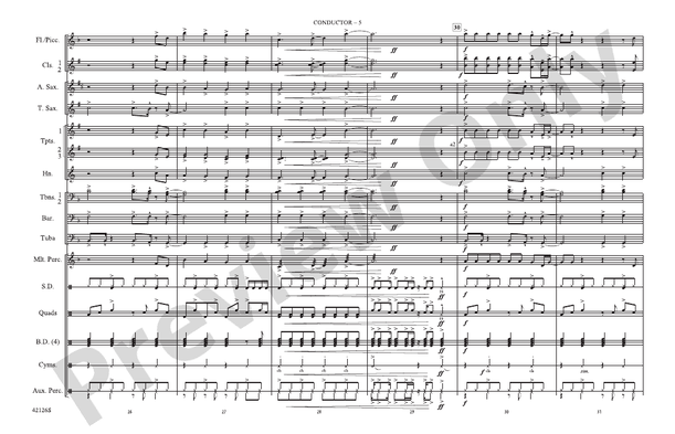 Treasure – Marching Band Conductor Score & Parts (Digital Download)