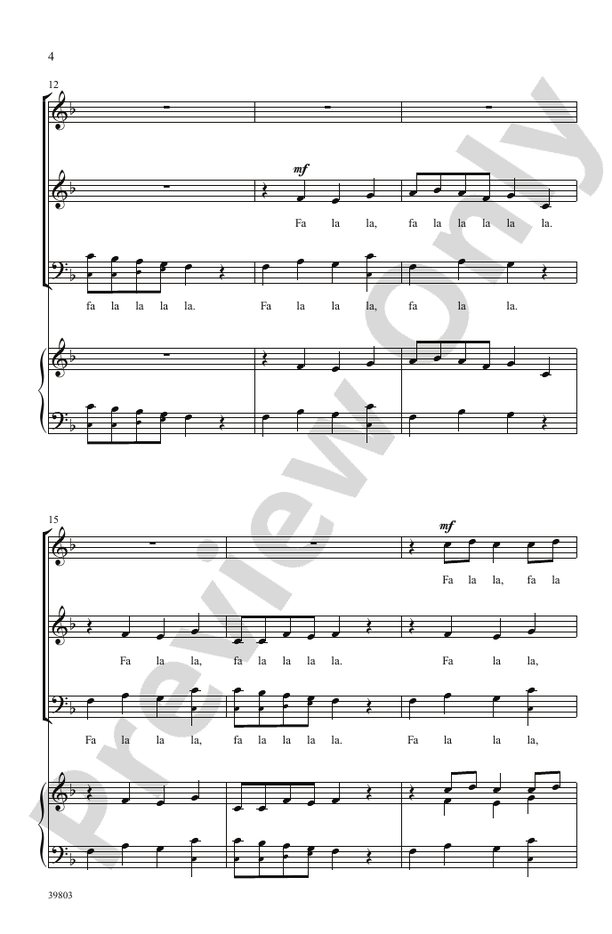 A Very Merry Fa La La - 3-Part Mixed, a cappella Choral Octavo (Digital Download)