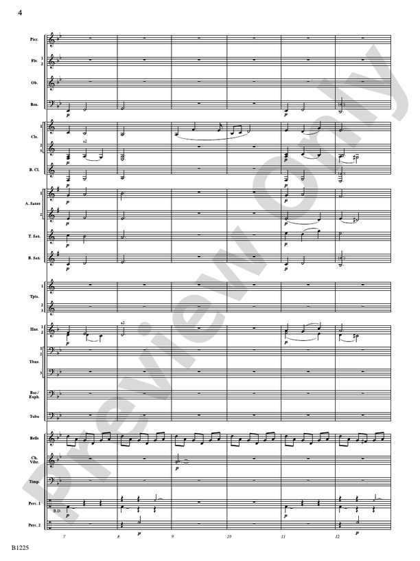 Among the Clouds (FJH Concert Band) - Concert Band Conductor Score & Parts(Digital Download)